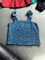 Blauw / groen croptopje, Gedragen, Verzenden, Blauw, Maat 36 (S)