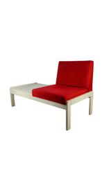 Mid century eenzitsbankje 1970s, Huis en Inrichting, Ophalen, Zo goed als nieuw, Tweepersoons, Minder dan 150 cm