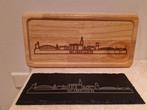 houten en leistenen plankje met de skyline van nijmegen, Ophalen of Verzenden, Nieuw, Rechthoekig, Hout