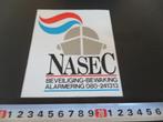 sticker NASEC beveiliging - Bewaking Alarmering 080-241313, Ophalen, Zo goed als nieuw, Bedrijf of Vereniging