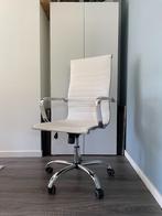 Eames Cavel Inspired Style Office Chair White Faux Leather, Huis en Inrichting, Bureaustoelen, Ophalen, Gebruikt, Wit, Bureaustoel