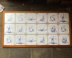 Delfts Blauw Tegeltableau in Houten Frame, Ophalen
