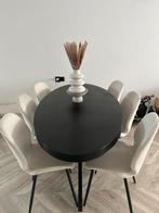 Eettafel zwart ovaal., 200 cm of meer, Ophalen of Verzenden, Zo goed als nieuw, Vijf personen of meer