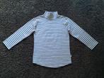 NIEUW blauw/zilver gestreepte longsleeve met col mt 128- 134, Meisje, Ophalen of Verzenden, Shirt of Longsleeve, Sturdy
