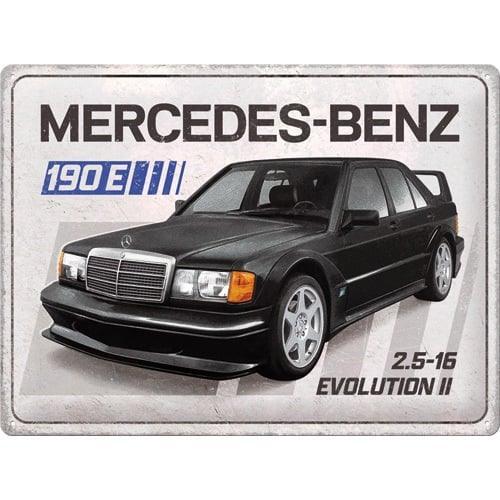 Mercedes Benz 190 E 2.5 16 relief reclamebord van metaal, Ophalen of Verzenden, Nieuw, Auto's