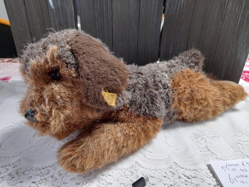 Steiff hond ca 40 cm, Antiek en Kunst, Antiek | Speelgoed, Ophalen of Verzenden