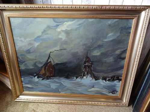 Schilderij Enkhuizen 't Krabbegat, G. ten Have 1974, Antiek en Kunst, Kunst | Schilderijen | Klassiek, Ophalen