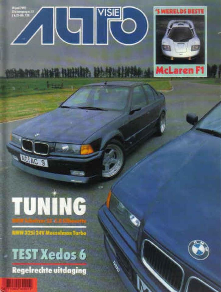 Autovisie 13 1992 : BMW 325i 24V Mosselman / AC Schnitzer S3, Boeken, Auto's | Folders en Tijdschriften, Gelezen, Algemeen, Ophalen of Verzenden
