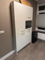 Witte Hoogglans Keuken met Composiet Blad, Huis en Inrichting, Keuken | Complete keukens, Ophalen, Gebruikt, Wit, Enkelwandige keuken