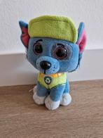 Knuffel Paw Patrol Rocky TY hond blauw groen K9347, Ophalen of Verzenden, Zo goed als nieuw, Hond