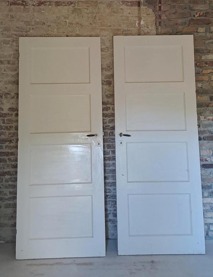 10 Karaktervolle houte binnendeuren, Doe-het-zelf en Verbouw, Deuren en Horren, Gebruikt, Binnendeur, 200 tot 215 cm, 80 tot 100 cm