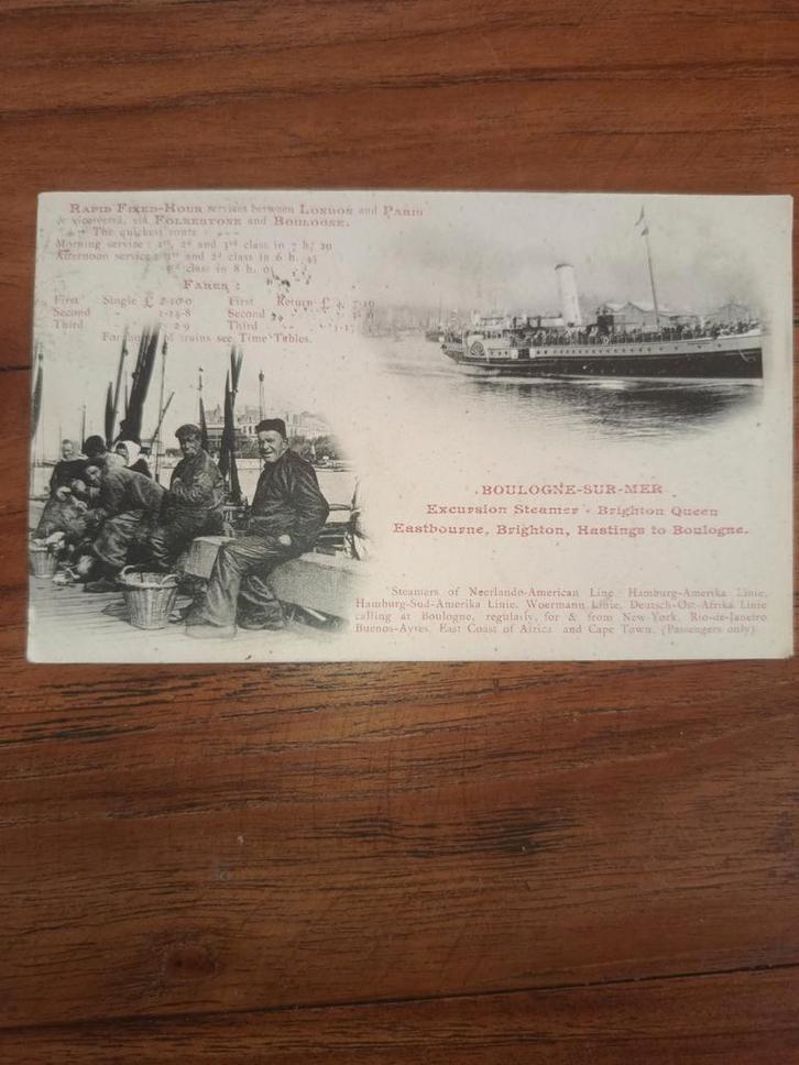 Oude Ansichtkaart Boulogne-Sur-Mer, Verzamelen, Ansichtkaarten | Nederland, Gelopen, Voor 1920, Ophalen of Verzenden