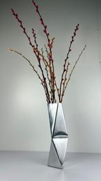 Jotex vaas RVS Silvero stijl Rudolf Wolf kubisme chroom, Huis en Inrichting, Woonaccessoires | Vazen, Ophalen, Overige materialen