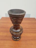Vaas Hout Snijwerk, Ophalen of Verzenden