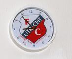 Klok van FC Utrecht, witte rand, wekker FCU. Een leuk cadeau, Huis en Inrichting, Ophalen of Verzenden, Zo goed als nieuw, Analoog