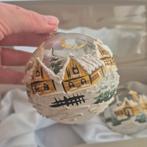 2 handgemaakte glazen kerstballen, Diversen, Kerst, Ophalen of Verzenden, Zo goed als nieuw