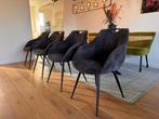 4 MX Sofa Promise eetkamerstoelen antraciet, Huis en Inrichting, Ophalen of Verzenden, Zo goed als nieuw, Vier, Stof