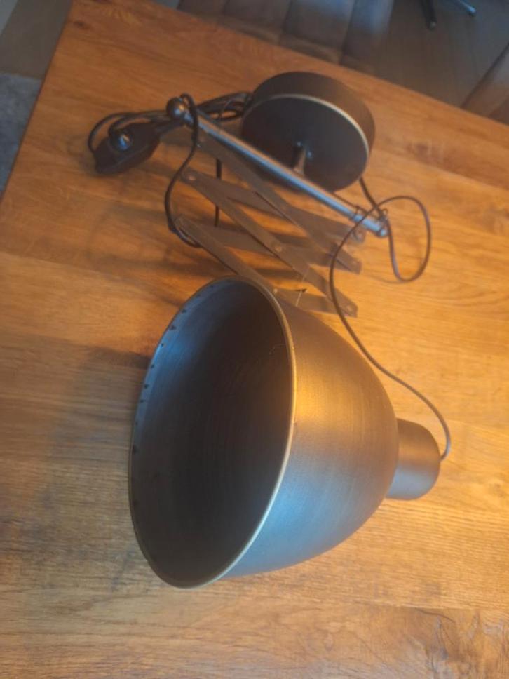 Bronzen wand Schaar Lamp, Huis en Inrichting, Lampen | Vloerlampen, Gebruikt, Minder dan 100 cm, Metaal, Ophalen of Verzenden