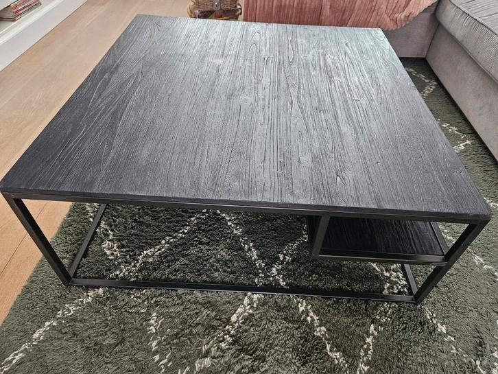 Mooie Zwarte Salontafel 100x100cm, Huis en Inrichting, Tafels | Salontafels, Zo goed als nieuw, Minder dan 50 cm, 50 tot 100 cm