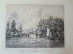 04 / Nieuwersluis gezicht naar de Vechtbrug Litho 1833, Ophalen of Verzenden