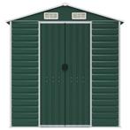 vidaXL Tuinschuur 191x130x198 cm gegalvaniseerd staal groen, Tuin en Terras, Tuinhuizen, 200 tot 400 cm, Schuur, Nieuw, Ophalen of Verzenden