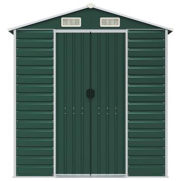 vidaXL Tuinschuur 191x130x198 cm gegalvaniseerd staal groen beschikbaar voor biedingen