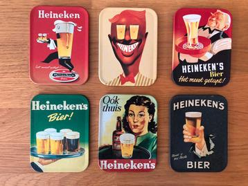 Set 6 onderzetters Heineken beschikbaar voor biedingen