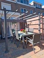 Metalen pergola met zonwerend doek, Tuin en Terras, Ophalen, Overige typen, Zo goed als nieuw, 150 tot 300 cm