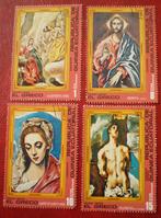 Rep de Guinea Ecuatorial - 4x Schilderijen El Greco, Verzenden, Guinee, Gestempeld