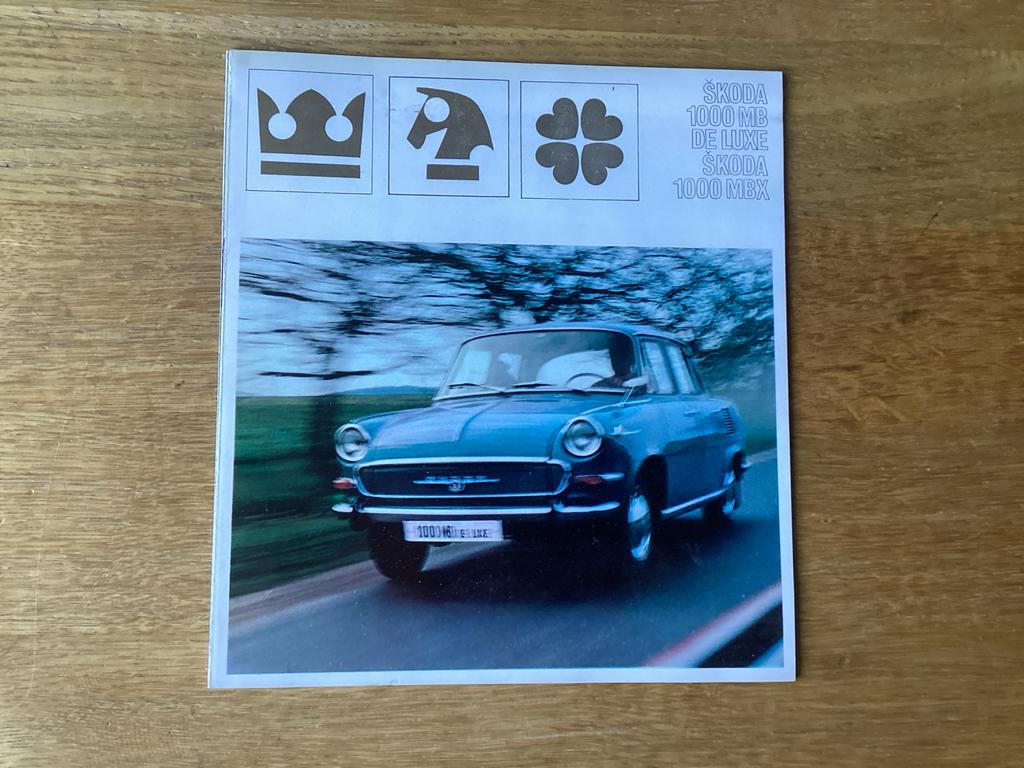 Skoda 1000 MB Brochure - 1968, Ophalen of Verzenden, Gelezen