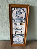 3 tegels ingelijst - Scheepvaart / Friesland, Ophalen of Verzenden