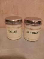 Wit/crème emaille kruidenbusjes, Ophalen of Verzenden