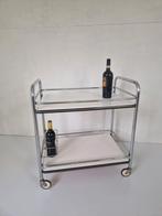 Franse vintage trolley barcart formica chroom bauhaus., Ophalen
