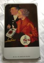 Lucky Strike sigaretten Emaille bord, Verzenden, Zo goed als nieuw, Reclamebord