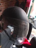 Zwarte scooterhelm met vizier - Gebruikt, Ophalen of Verzenden, Gebruikt, Medium, Onbekend