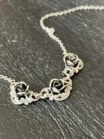 Zilveren TEKA ketting met 3 ROOSJES, Ophalen of Verzenden, Zo goed als nieuw, Zilver, Zilver