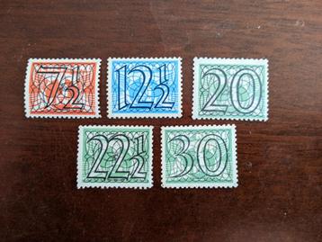 NL 1940; set (5) TRALIEZEGELS LEES beschikbaar voor biedingen