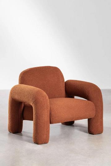 Bouclé Fauteuil Terra Cotta - Zo Goed Als Nieuw beschikbaar voor biedingen