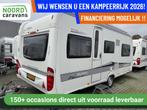 Hobby 495 UL PRESTIGE,ENKELE BEDDEN,RONDZIT,MOVER,CAS.LUIFEL, Caravans en Kamperen, Rondzit, Hobby, 7 tot 8 meter, Bedrijf
