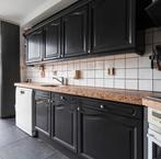 Grote keuken - GRATIS, Huis en Inrichting, Keuken | Complete keukens, Hoekkeuken, Gebruikt, Graniet of Steen, Zwart