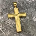 14 karaats gouden hanger kruis kettinghanger groot model, Ophalen of Verzenden, Zo goed als nieuw, Goud, Zilver