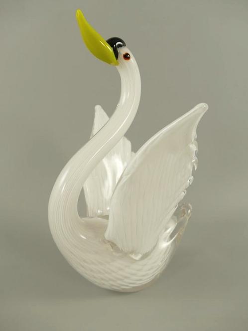 Glazen beeld Murano stijl zwaan, Antiek en Kunst, Kunst | Designobjecten, Ophalen of Verzenden