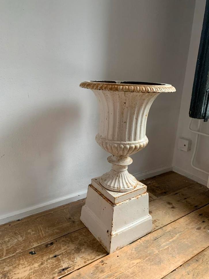 Gietijzeren Tuinvaas / Plantenbak - 65cm hoog, Tuin en Terras, Tuinvazen, Gebruikt, Ophalen