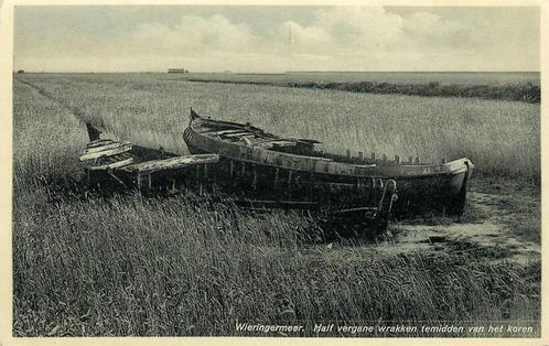 (378-388-047) Wieringermeer Half vergane wrakken, Verzamelen, Ansichtkaarten | Nederland, Noord-Holland, Ophalen of Verzenden