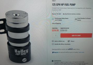 holley benzinepomp 