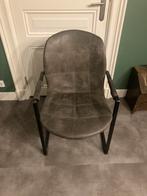 6 industriële Eetkamer stoelen met slee poot., Huis en Inrichting, Stoelen, Ophalen, Stof, Vijf, Zes of meer stoelen, Slee poot