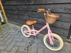Retro Loopfiets met Mandje - Roze, Ophalen of Verzenden, Gebruikt, 14 inch of minder, Rose plein