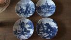 Delfts blauwe wandborden 4 jaargetijden, Antiek en Kunst, Antiek | Wandborden en Tegels, Ophalen of Verzenden