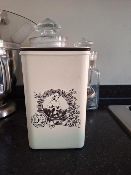 Vintage Douwe Egberts Mepal bewaardoos koffie,  80's, Verzamelen, Blikken, Koffie, Douwe Egberts, Ophalen of Verzenden
