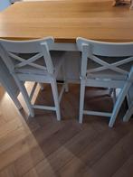 Ikea Rosentorp Barkruk - Wit 2 stuks, Ophalen, Wit, Scandinavisch, Zo goed als nieuw